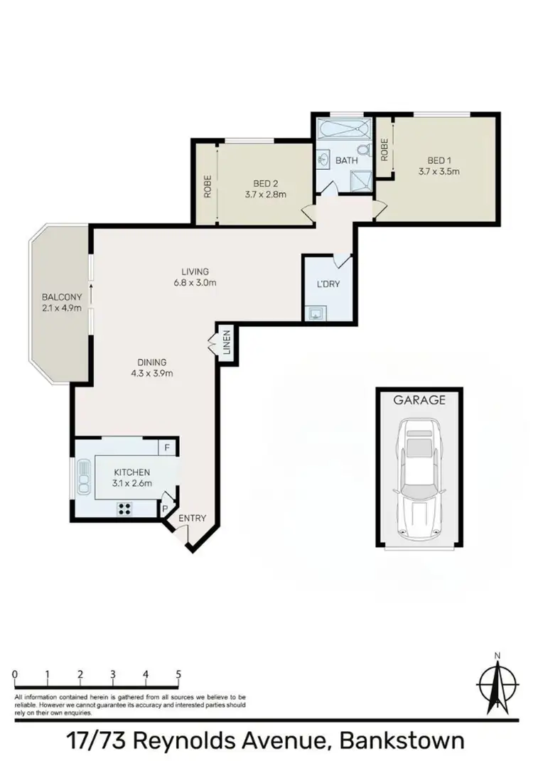 Floorplan of Homely unit listing, 17/73-75 Reynolds Avenue, Bankstown NSW 2200