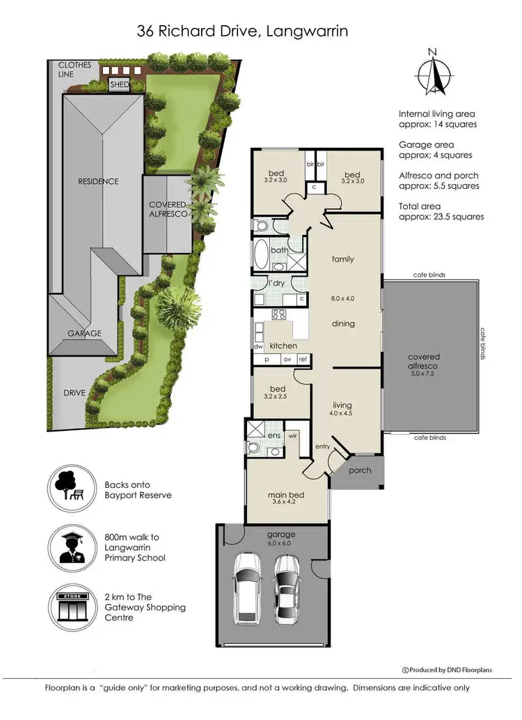 Floorplan of Homely house listing, 36 Richard Drive, Langwarrin VIC 3910