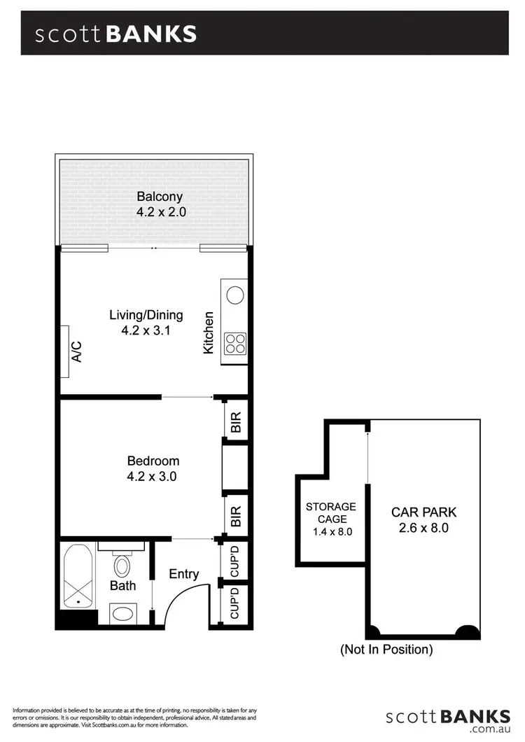 Floorplan of Homely unit listing, 106/77 River Street, South Yarra VIC 3141