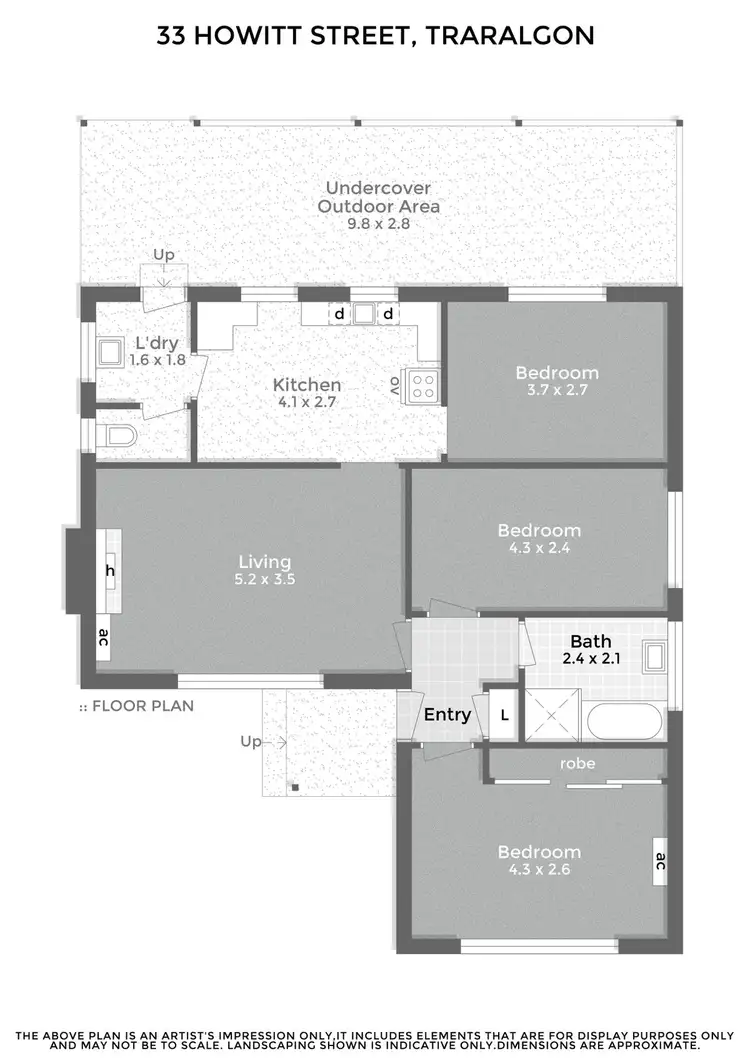 Floorplan of Homely house listing, 33 Howitt Street, Traralgon VIC 3844