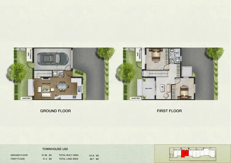 Floorplan of Homely townhouse listing, 4/14 Whitworth Avenue, Springvale VIC 3171