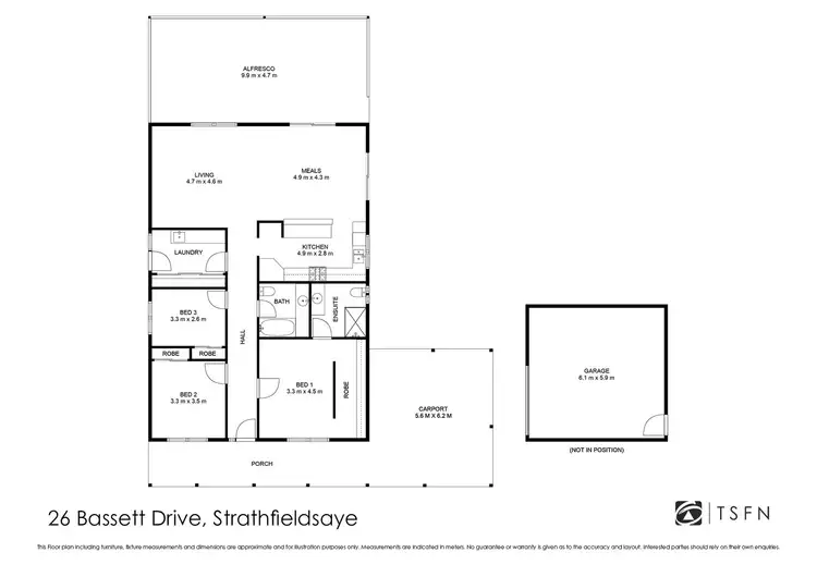 Floorplan of Homely house listing, 26 Bassett Drive, Strathfieldsaye VIC 3551