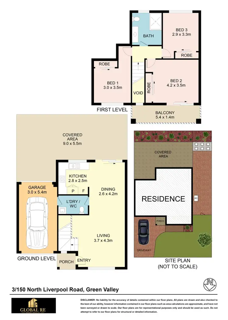 Floorplan of Homely townhouse listing, 3/150 North Liverpool Road, Green Valley NSW 2168