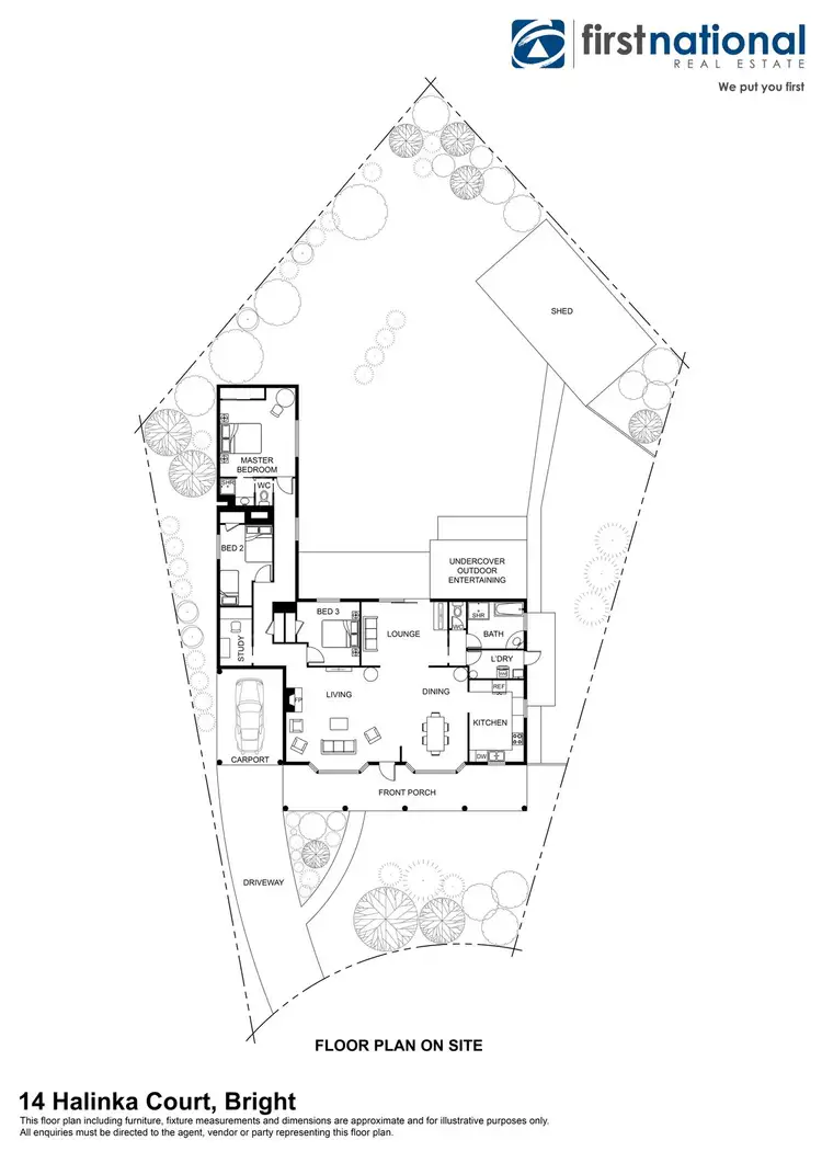 Floorplan of Homely house listing, 14 Halinka Court, Bright VIC 3741