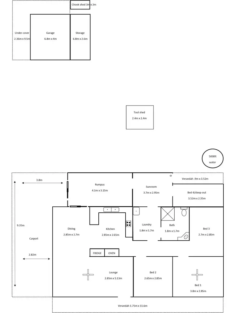Floorplan of Homely house listing, 42 Cumberland Road, Clinton SA 5570