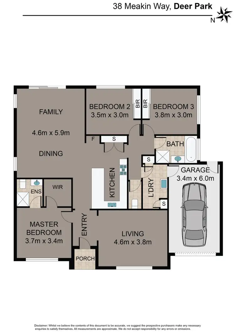 Floorplan of Homely house listing, 38 Meakin Way, Deer Park VIC 3023