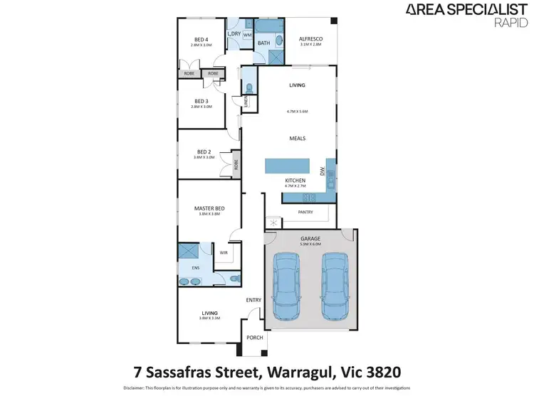 Floorplan of Homely house listing, 7 Sassafras Street, Warragul VIC 3820