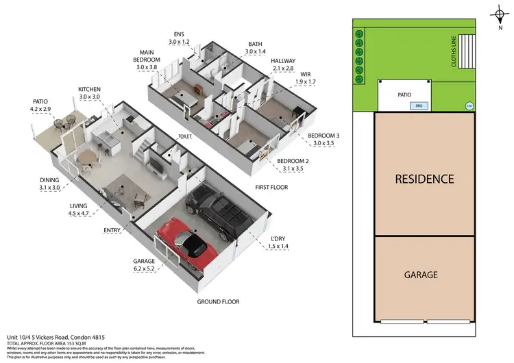 Floorplan of Homely townhouse listing, 10/4 South Vickers Road, Condon QLD 4815