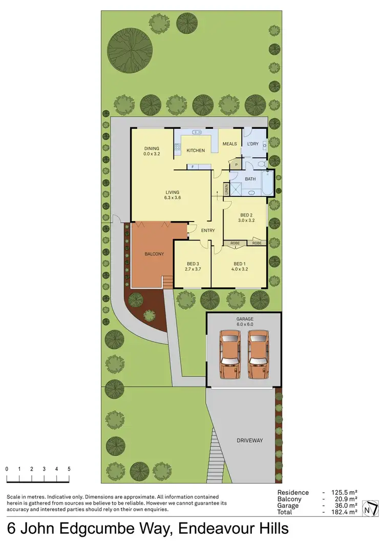 Floorplan of Homely house listing, 6 John Edgcumbe Way, Endeavour Hills VIC 3802