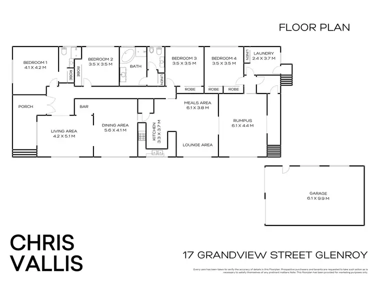 Floorplan of Homely house listing, 17 Grandview Street, Glenroy VIC 3046