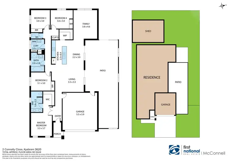 Floorplan of Homely house listing, 2 Connally Close, Kyabram VIC 3620