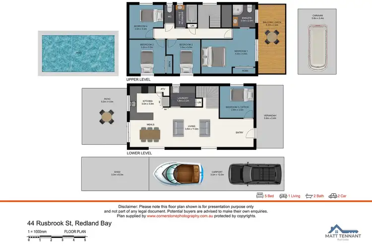 Floorplan of Homely house listing, 44 Rusbrook Street, Redland Bay QLD 4165
