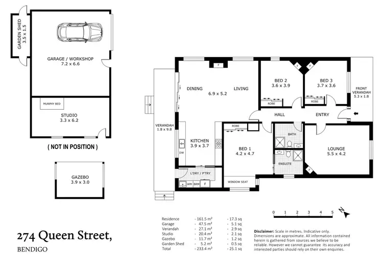 Floorplan of Homely house listing, 274 Queen Street, Bendigo VIC 3550