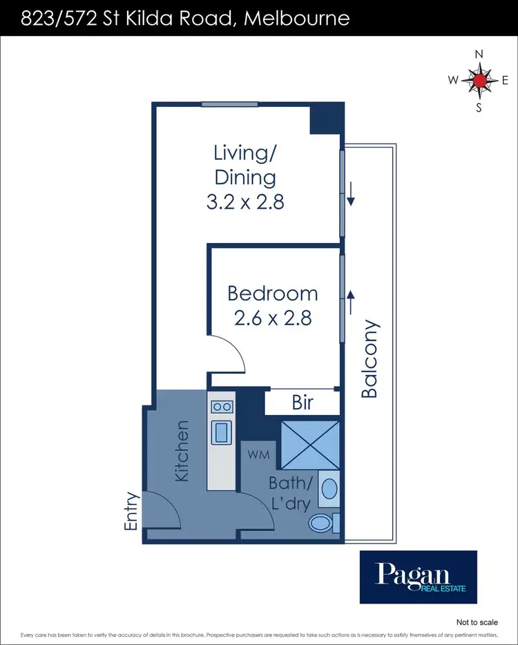 Floorplan of Homely apartment listing, 823/572 St Kilda Road, Melbourne VIC 3004