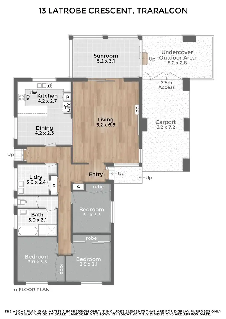 Floorplan of Homely house listing, 13 Latrobe Crescent, Traralgon VIC 3844