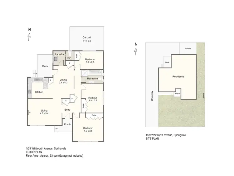 Floorplan of Homely unit listing, 1/29 Whitworth Avenue, Springvale VIC 3171