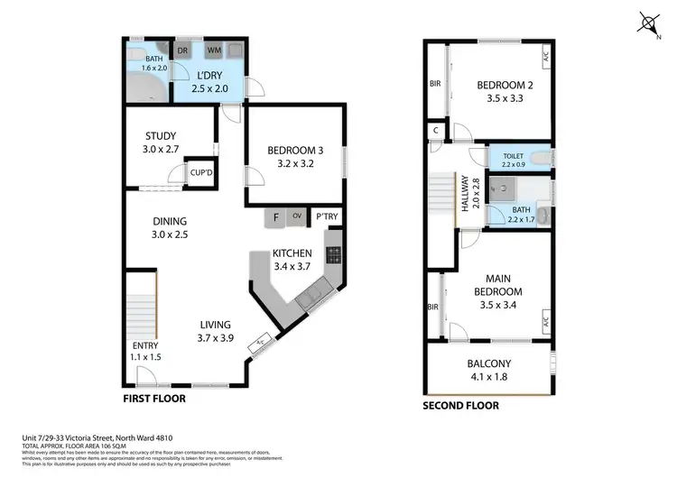 Floorplan of Homely unit listing, 7/29-33 Victoria Street, North Ward QLD 4810