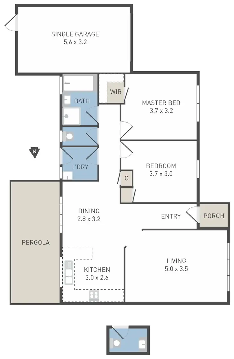 Floorplan of Homely unit listing, 13/183 Shaws Road, Werribee VIC 3030
