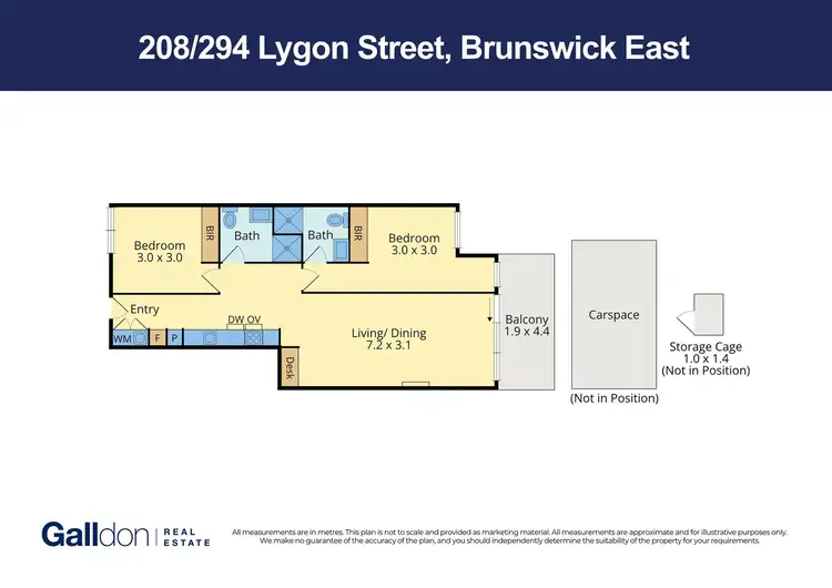 Floorplan of Homely apartment listing, 208/294 Lygon Street, Brunswick East VIC 3057