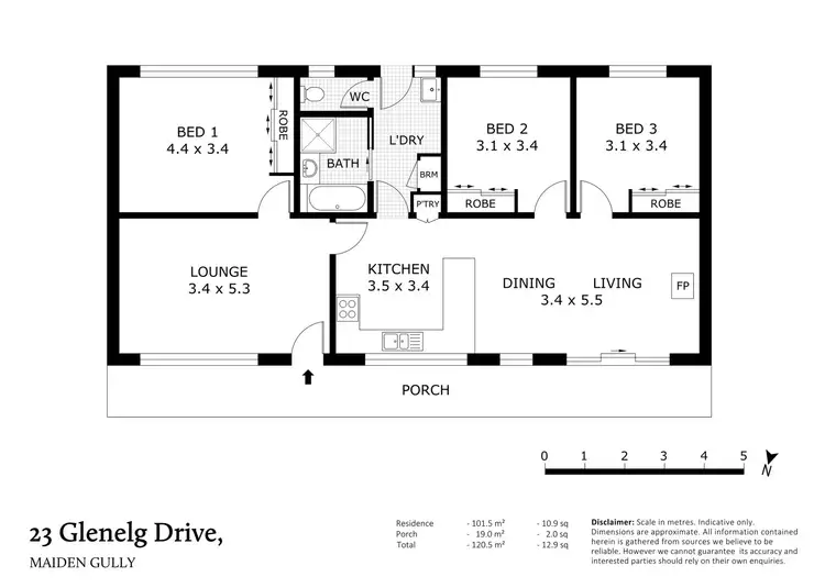 Floorplan of Homely house listing, 23 Glenelg Drive, Maiden Gully VIC 3551
