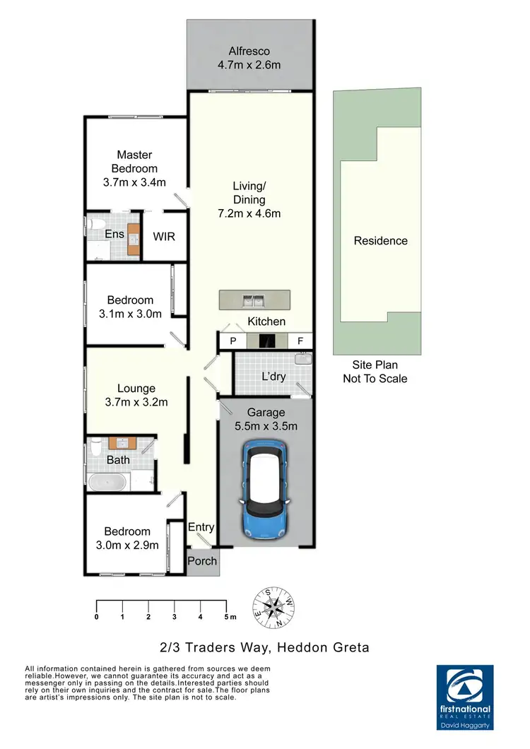 Floorplan of Homely semi-detached listing, 2/3 Traders Way, Heddon Greta NSW 2321