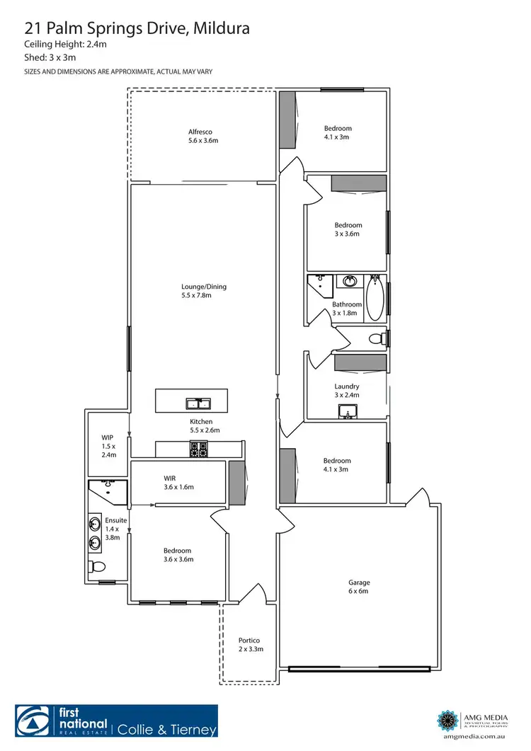Floorplan of Homely house listing, 21 Palm Springs Drive, Mildura VIC 3500
