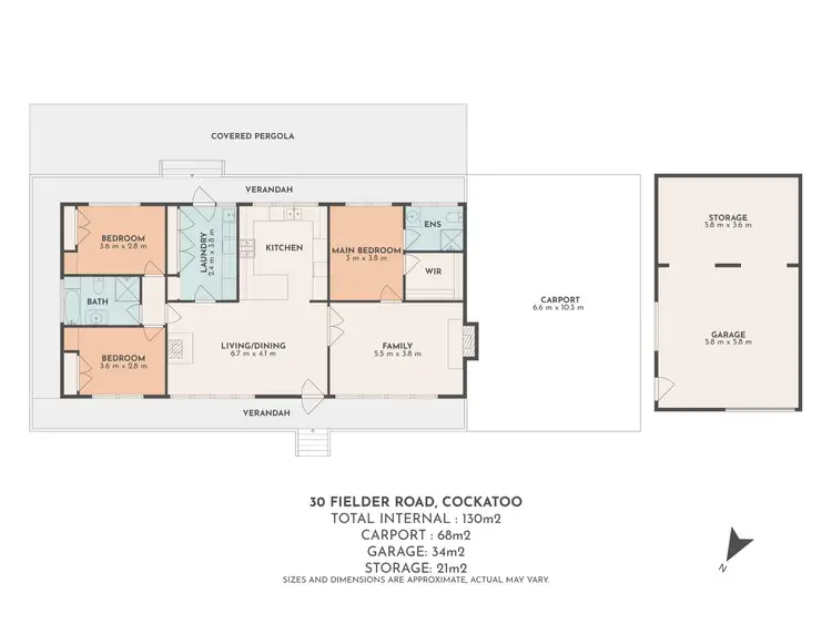 Floorplan of Homely house listing, 30 Fielder Road, Cockatoo VIC 3781