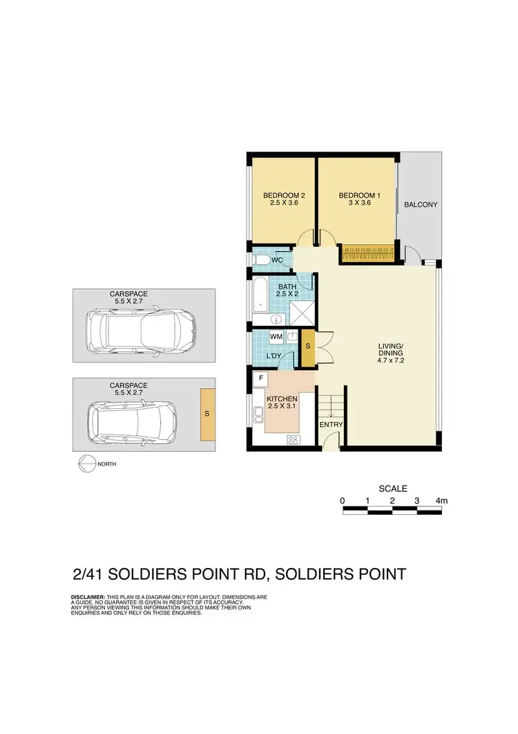 Floorplan of Homely unit listing, 2/41 Soldiers Point Road, Soldiers Point NSW 2317