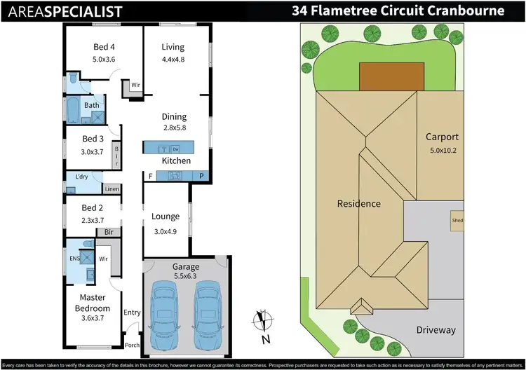 Floorplan of Homely house listing, 34 Flametree Circuit, Cranbourne VIC 3977