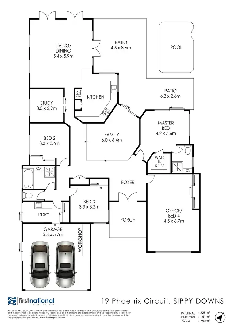 Floorplan of Homely house listing, 19 Phoenix Circuit, Sippy Downs QLD 4556