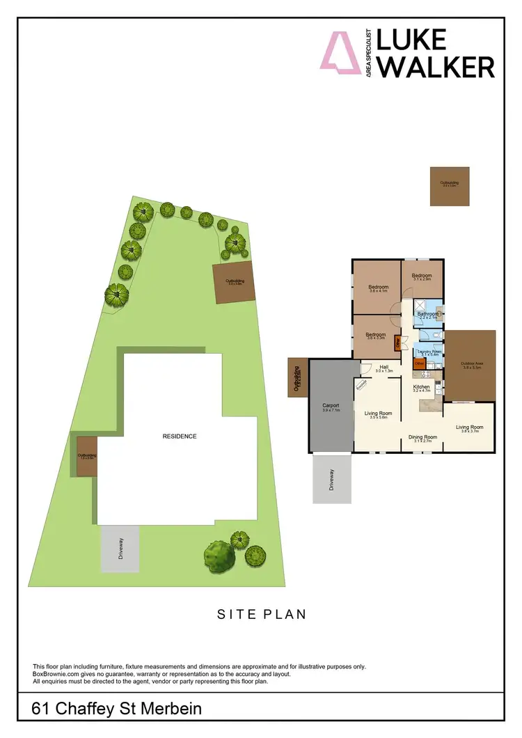 Floorplan of Homely house listing, 61 Chaffey Street, Merbein VIC 3505