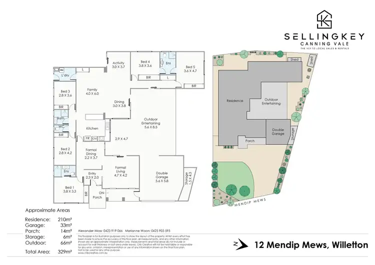 Floorplan of Homely house listing, 12 Mendip Mews, Willetton WA 6155