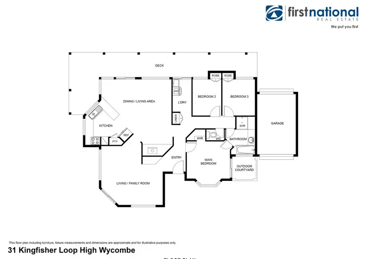 Floorplan of Homely house listing, 31 Kingfisher Loop, High Wycombe WA 6057