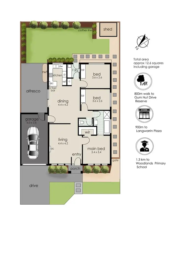 Floorplan of Homely house listing, 30 Southampton Drive, Langwarrin VIC 3910