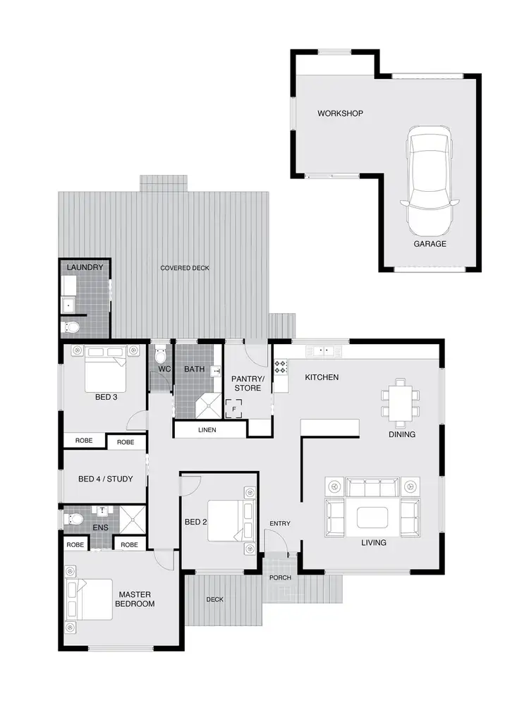 Floorplan of Homely house listing, 10 Cleland Street, Latham ACT 2615