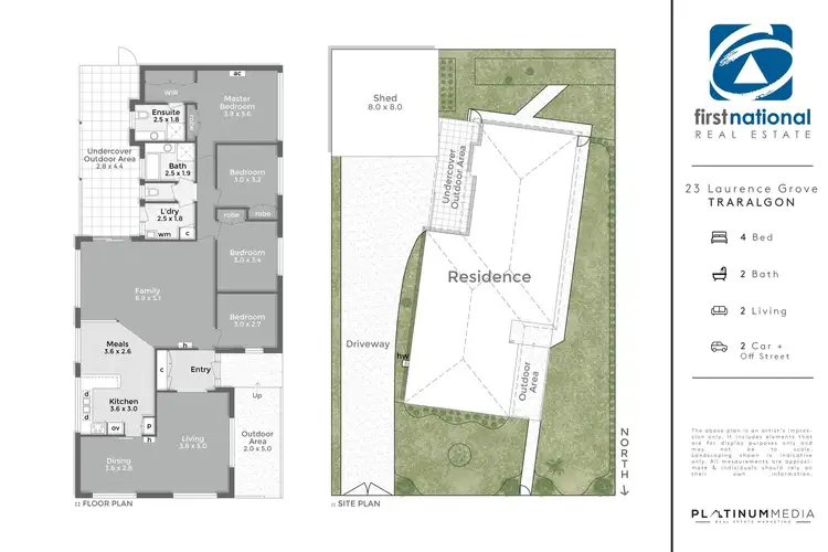 Floorplan of Homely house listing, 23 Laurence Grove, Traralgon VIC 3844