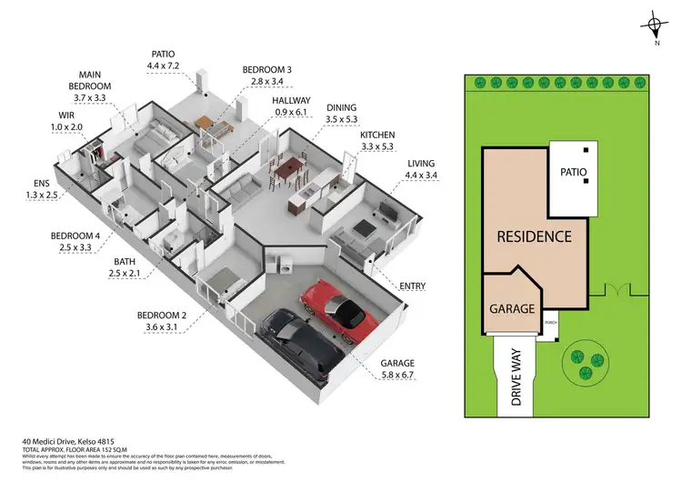 Floorplan of Homely house listing, 40 Medici Drive, Kelso QLD 4815