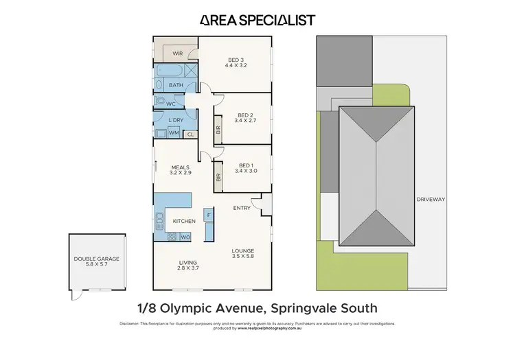 Floorplan of Homely unit listing, 1/8 Olympic Avenue, Springvale South VIC 3172
