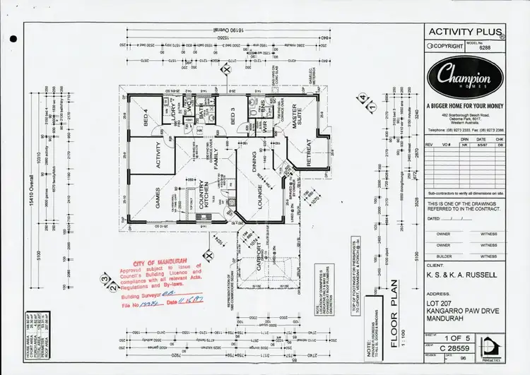 Floorplan of Homely house listing, 14 Kangaroo Paw Drive, Greenfields WA 6210