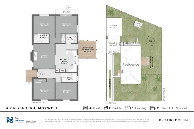 Floorplan of Homely house listing, 4 Churchill Road, Morwell VIC 3840