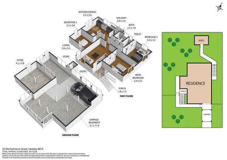 Floorplan of Homely house listing, 35 Riechelmann Street, Heatley QLD 4814