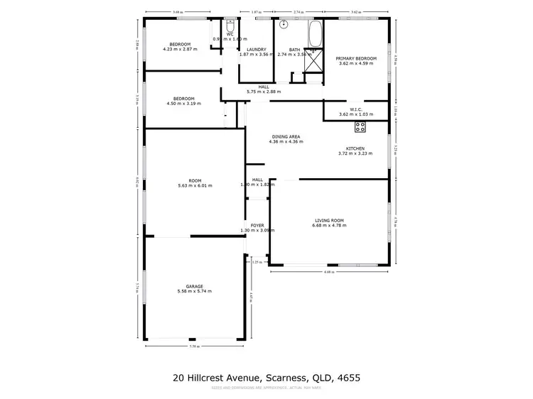 Floorplan of Homely house listing, 20 Hillcrest Avenue, Scarness QLD 4655