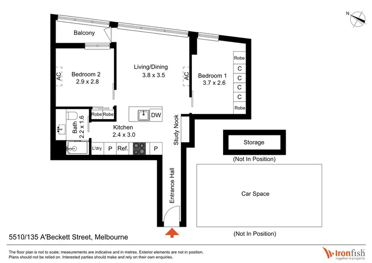 Floorplan of Homely apartment listing, 5510/135 Abeckett Street, Melbourne VIC 3000