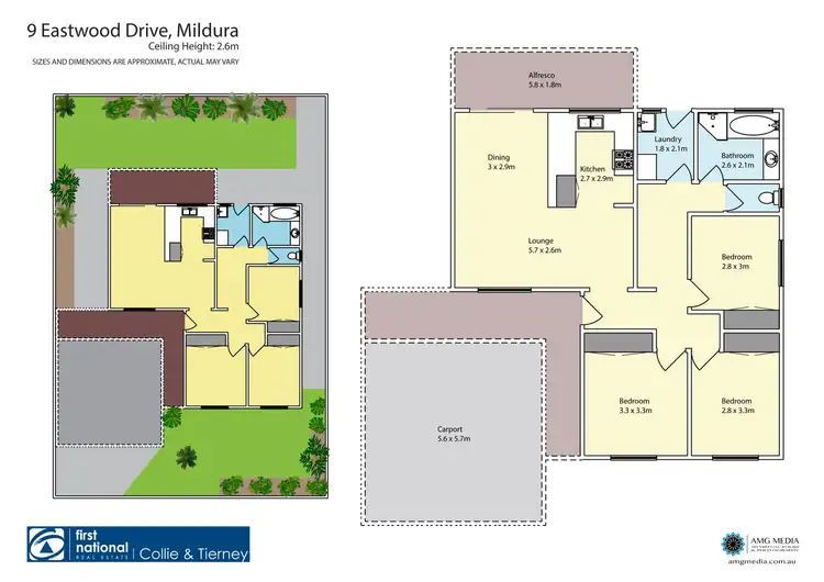 Floorplan of Homely townhouse listing, 9 Eastwood Drive, Mildura VIC 3500