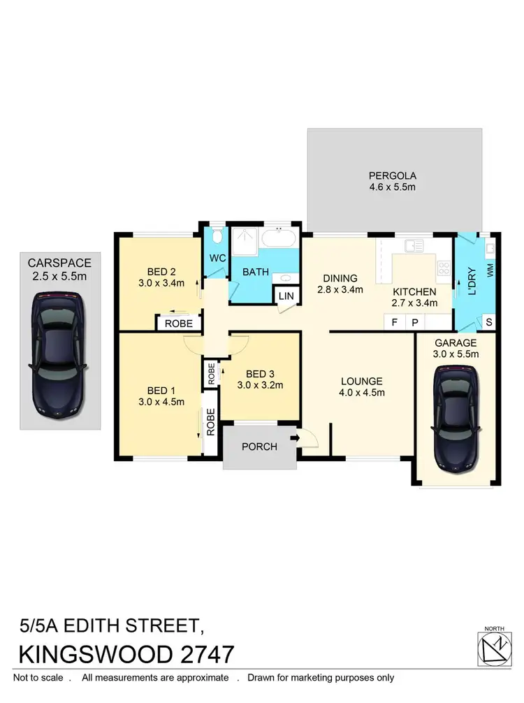 Floorplan of Homely villa listing, 5/5A EDITH ST, Kingswood NSW 2747