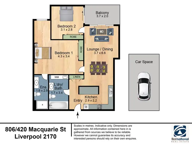 Floorplan of Homely apartment listing, 806/420 Macquarie Street, Liverpool NSW 2170