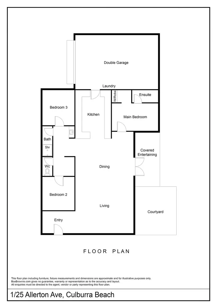 Floorplan of Homely villa listing, 1/25 Allerton Avenue, Culburra Beach NSW 2540