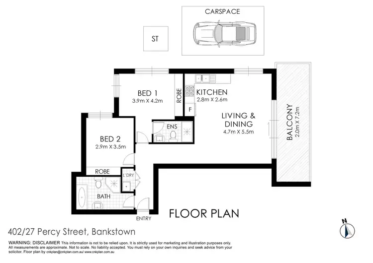 Floorplan of Homely apartment listing, 402/27 Percy Street, Bankstown NSW 2200