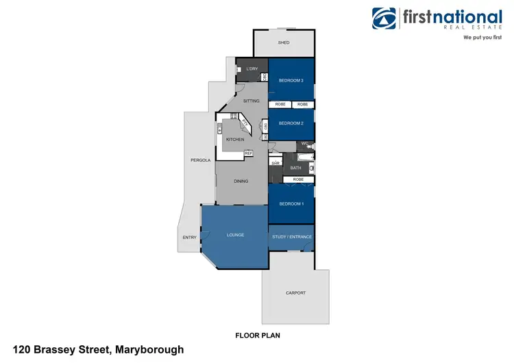 Floorplan of Homely house listing, 120 Brassey Street, Maryborough VIC 3465