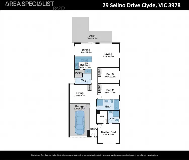 Floorplan of Homely house listing, 29 Selino Drive, Clyde VIC 3978